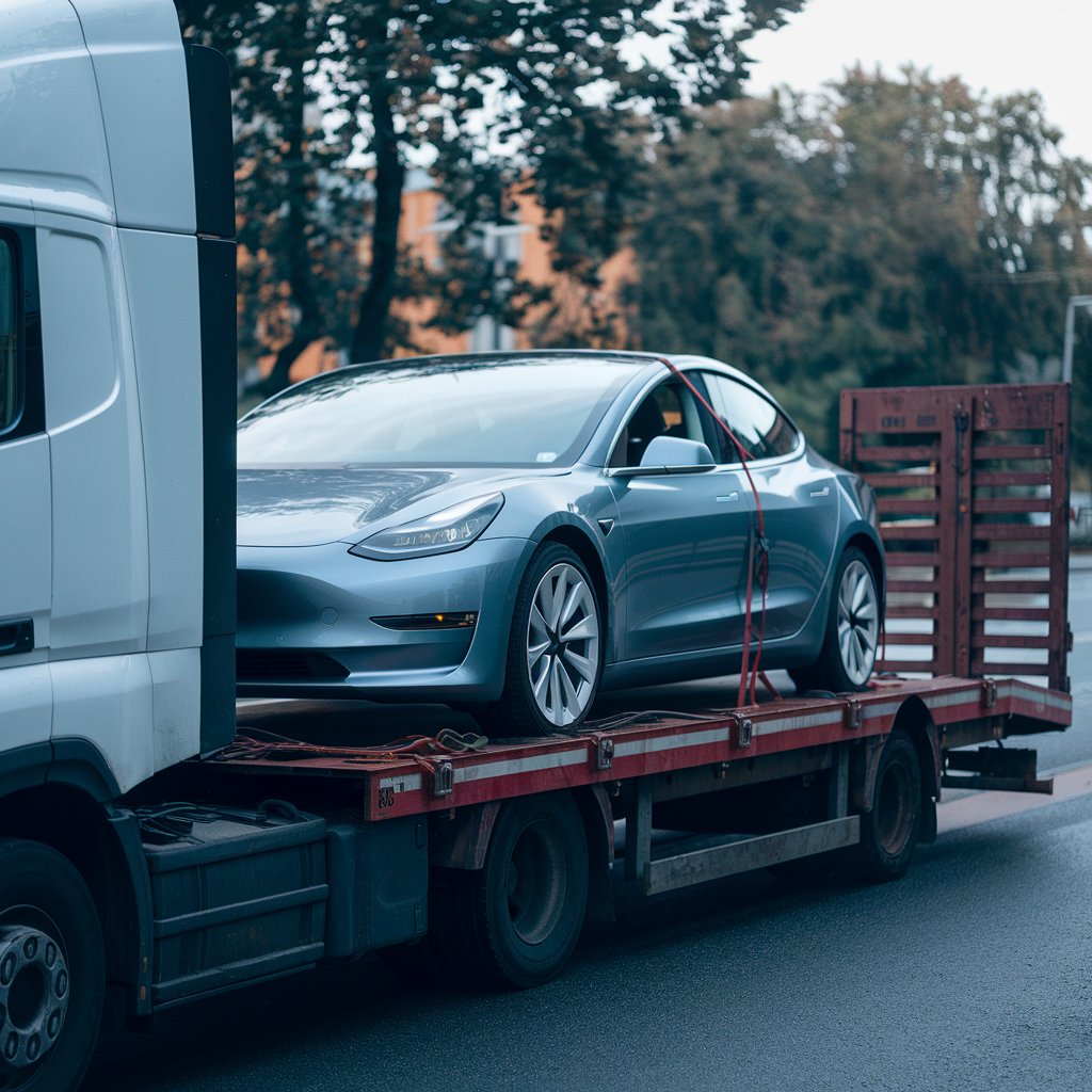 How are Tesla cars shipped